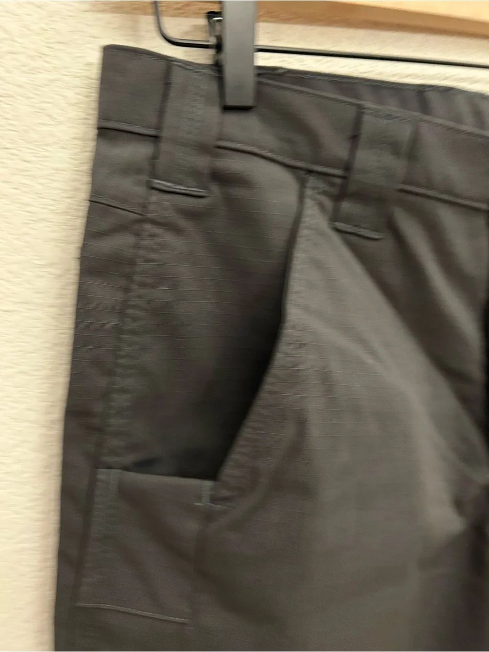 Men's  Gray Safety Work Pants with Reflective Yellow Striping